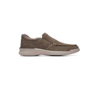 Clarks Leder-Mokassins "Donaway" in Taupe - Größe 44 | Herren Schuhe Halbschuhe