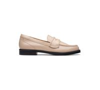 Clarks Leder-Mokassins "Straven Edge" in Beige - Größe 36 | Damen Schuhe Halbschuhe