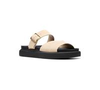 Clarks Leder-Pantoletten "Aristella" in Creme - Größe 37 | Damen Pantoletten
