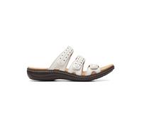 Clarks Leder-Pantoletten "Laurieann Cove" in Weiß - Größe 37,5 | Damen Pantoletten