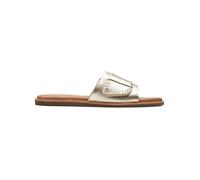 Clarks Leder-Pantoletten "Maritime Mule" in Gold - Größe 39,5 | Damen Pantoletten