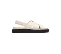 Clarks Originals Sandalen Aristella Sun Damen Cremefarbenes Leder Beige Größe 39