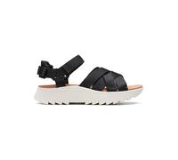 Clarks Leder-Sandalen "DashLite Cross" in Schwarz - Größe 37 | Damen Sandalen