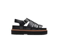 Clarks Leder-Sandalen "Orianna Twist" in Schwarz - Größe 41,5 | Damen Sandalen