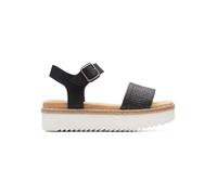 Clarks Leder-Sandaletten in Schwarz - Größe 36 | Damen Sandalen