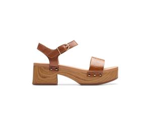 Clarks Leder-Sandaletten "Sivanne Bay" in Hellbraun - Größe 37 | Damen Sandalen