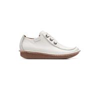 Clarks Leder-Schnürschuhe "Funny Dream" in Weiß - Größe 40 | Damen Schnuerschuhe