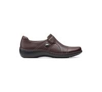 Clarks Leder-Slipper "Cora Poppy" in Braun - Größe 38 | Damen Schuhe Halbschuhe