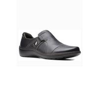 Clarks Leder-Slipper in Schwarz - Größe 37 | Damen Schuhe Halbschuhe