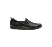Clarks Leder-Slipper in Schwarz - Größe 39,5 | Damen Schuhe Halbschuhe