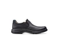Clarks Un Brawley Step Lederschuhe in Schwarz, Weite Passform, Größe 43,5, Schwarz, 44 EU Large
