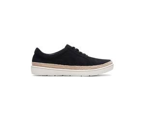 Clarks Leder-Sneakers in Schwarz - Größe 37,5 | Damen Sneakers