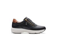 Clarks Women's 261766484 Sneaker, Schwarzes Leder, 37.5 EU