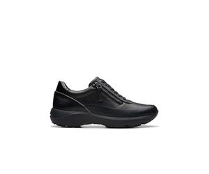 Clarks Leder-Sneakers "Tivoli Zip" in Schwarz - Größe 39 | Damen Sneakers