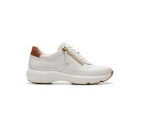Clarks Leder-Sneakers "Tivoli Zip-Off" in Weiß - Größe 37,5 | Damen Sneakers