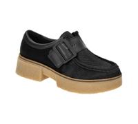 Clarks Linoso Monk Schuhe Mokassin schwarz Plateau 26178678 für Damen, schwarz, Größe 37 ½ EU / 4,5 UK