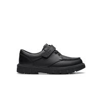 Clarks Jungen Lorcam Edge K Oxford-Schuh, Schwarzes Leder
