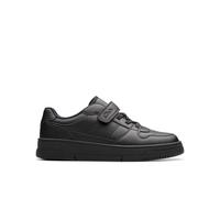CLARKS Lorcam Hope K. Childrens Black Leather, 12.5
