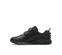 Clarks Lorcam Loop K Childrens Black Leather, 10