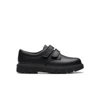 Clarks Lorcam Loop K Childrens Black Leather, 11