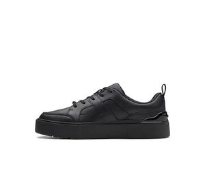Clarks LorcamCraft Y Childrens Black Leather, 10