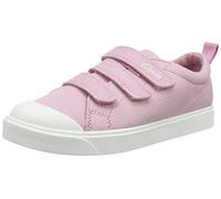 Clarks Mädchen City Vibe K Sneaker, Pink Canvas, 34 EU