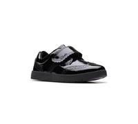 Clarks Mädchen Geschlossene Schulschuhe Disco Skip, schwarzer lack, 11.5 UK Child X-Wide