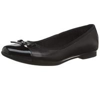 Clarks Mädchen Scala Bloom Y Geschlossene Ballerinas, Schwarzes Leder, 37 EU Weit