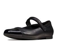 Clarks Mädchen Scala Gem Y Geschlossene Ballerinas, Schwarzes Leder, 36 EU