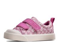 Clarks Mädchen Sneaker Niedrig, Pink (Pink Canvas), 20.5 EU