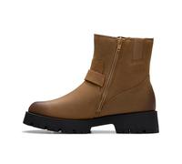 Clarks Premium Damen Ledwick Haley Fashion Boot, Dark Sand Oily, Größe 40, Dark Sand Oily, 40 EU