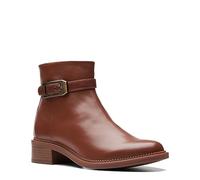 Clarks Maye Grace Fashion Boot für Damen, Hellbraunes Leder, 5.5