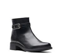 Clarks Maye Grace Fashion Boot für Damen, Schwarz Leder, 37 EU