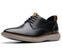 Clarks Men's Brantin Plain Oxford, Schwarz Leder, 41.5 EU