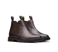 Clarks Men's Burchill Up Chelsea Boot, Dunkelbraunes Leder, 47 EU