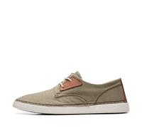 Clarks Men's Gereld Tie Sneaker, Olive Textile, 12 Wide