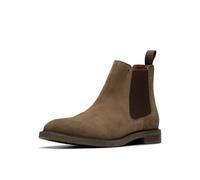 Clarks Herren Jaxen Easy Chelsea-Stiefel, Stein, Veloursleder, 40 EU