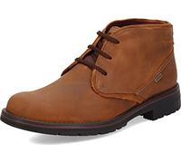 Clarks Men's Morris Peak Waterproof Chukka Boot, Dark Tan Leather, 11
