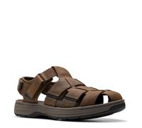Clarks - - Saltway Cove Sandalen für Herren, Kolorit Dark Brown Leather, Größe: 46 EU Weit