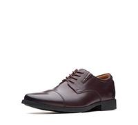 Clarks Men's Tilden Cap Oxford, Wine Leather, 12 W US