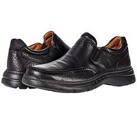 Clarks Mens Un Brawley Step Loafer, Black Leather, Size 9