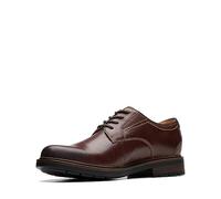 Clarks Men's Un Shire Low Oxford, Braunes Leder, 43 EU