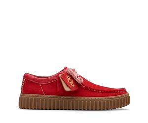 Clarks Mixte Torhill Lo Botte Oxford, Rouge, Daim, 45 EU