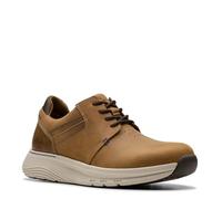 Clarks Men's Motion Trek Plain Toe Sneaker, Dark Tan Leder, 42.5 EU