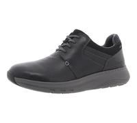 Clarks Motion Trek Herren-Sneaker mit einfarbigem Zehenbereich, Schwarz Leder, 41.5 EU