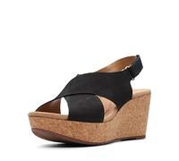 Clarks Narrative Annadel Eirwyn Femmes US 8 Noir Sandales Compensés