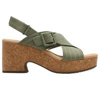Clarks Damen Nerisa West Sandale, Sage Nubuck, 38 EU