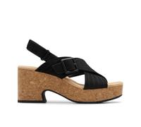 Clarks Damen Nerisa West Sandale, Black Nubuck, 38 EU