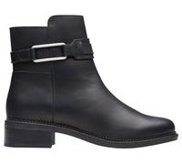 Clarks Neva Buckle Womens Black Leather, 3.5