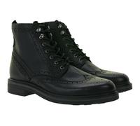 Clarks Newford Herren Stiefel Echtleder-Schuhe mit Contour Cushion-Fußbett Schnür-Stiefel 26183842 Schwarz 44 1/2